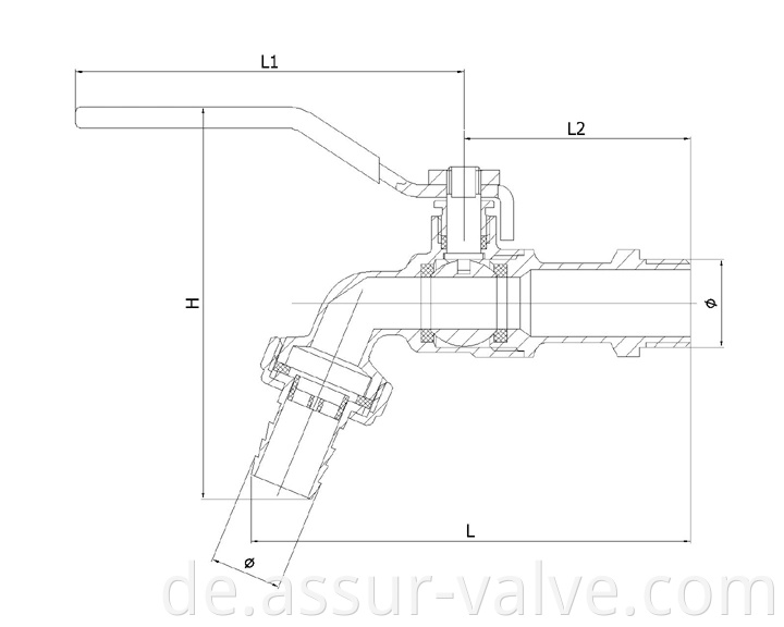 Fabrikpreis ABS Kupfer Messing Garten Wasserhahn Bibcock Schlauch Schwanz